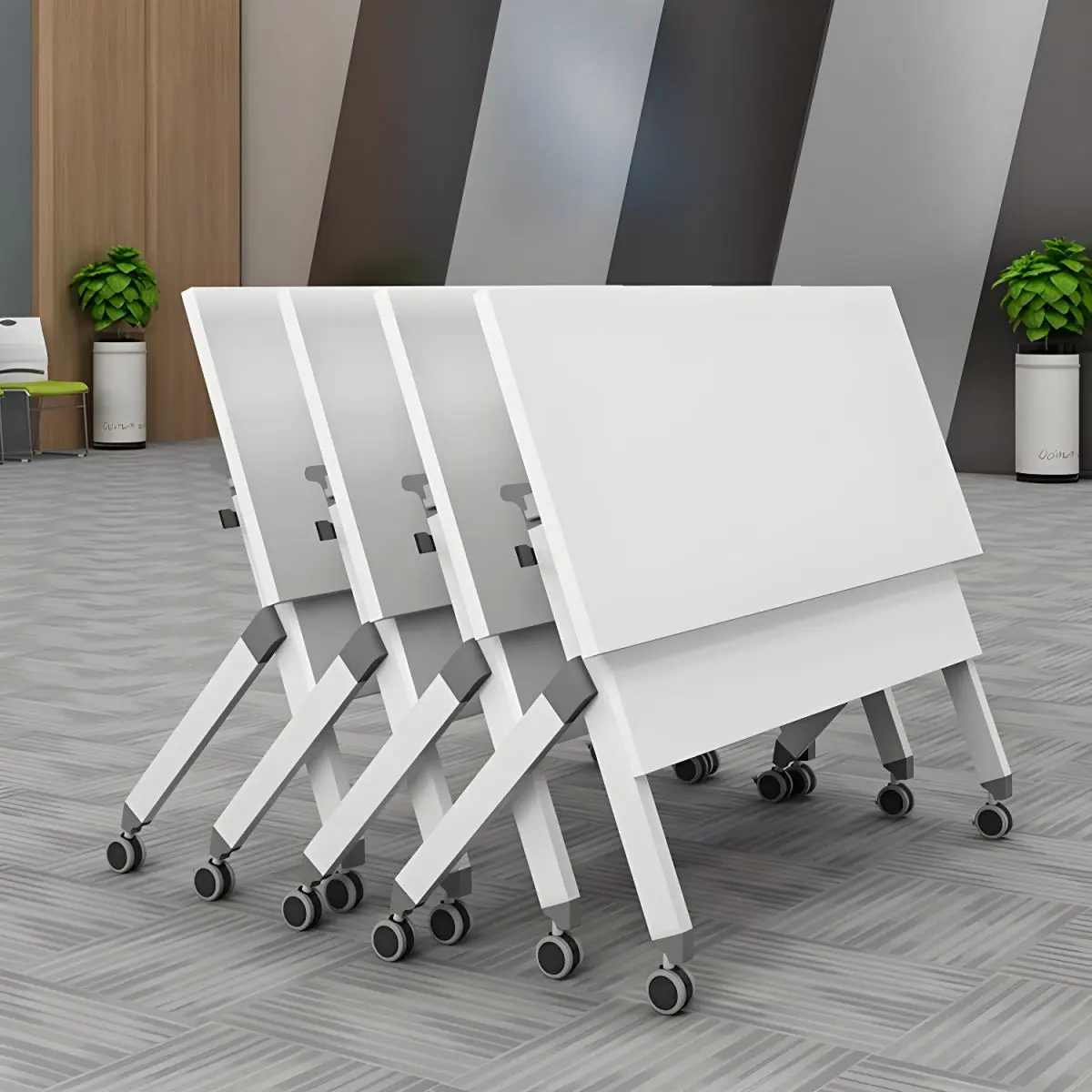 Maximize efficiency with our 1.2m foldable training table, the ultimate solution for versatile workspaces and dynamic learning environments. Engineered for durability and ease of use, this compact table features a professional finish and a seamless folding mechanism that allows for rapid setup and high-density storage. Whether you’re configuring a corporate seminar room or a home study, its sleek design and sturdy build provide a reliable, professional surface that adapts to your needs in seconds.