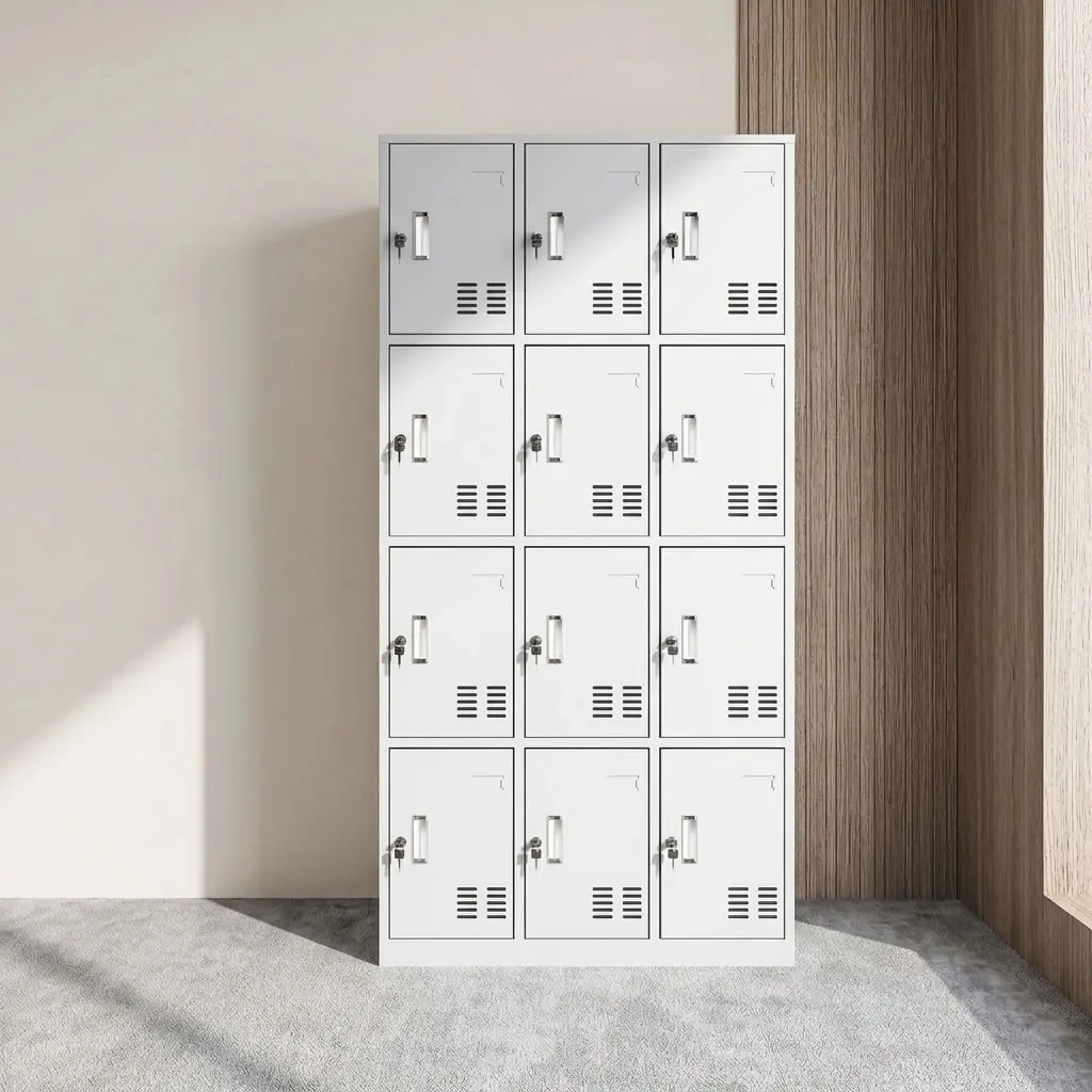 Steel 12 Locker File Cabinet